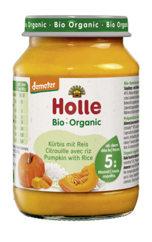DYNIA - RYŻ BEZ DODATKU CUKRÓW BEZGLUTENOWE OD 5 MIESIĄCA DEMETER BIO 190 g (SŁOIK) - HOLLE (4 szt.)