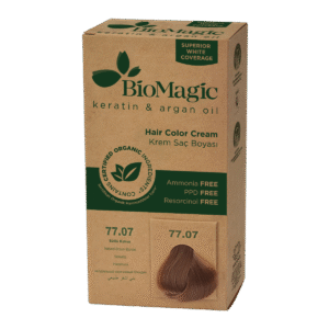 FARBA DO WŁOSÓW BRĄZOWY BLOND (77.07) 250 g - BIOMAGIC (2 szt.)