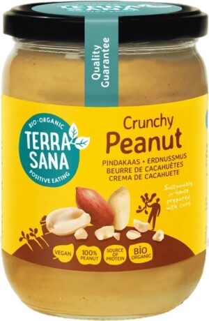KREM Z ORZESZKÓW ZIEMNYCH PRAŻONYCH 100 % CRUNCHY BIO 500 g - TERRASANA (2 szt.)