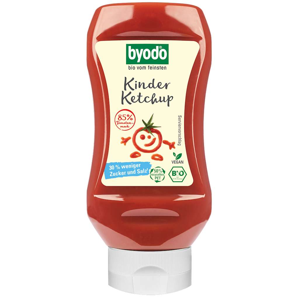 KETCHUP DLA DZIECI BEZGLUTENOWY BIO 300 ml - BYODO (2 szt.)