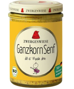 MUSZTARDA FRANCUSKA BEZGLUTENOWA BIO 160 ml - ZWERGENWIESE (3 szt.)