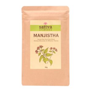 MASECZKA ZIOŁOWA DO TWARZY I WŁOSÓW MANJISTHA 50 g - SATTVA (AYURVEDA) (3 szt.)