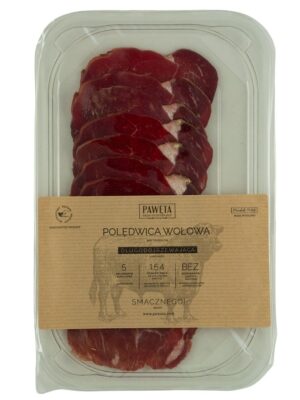 POLĘDWICA WOŁOWA DOJRZEWAJĄCA PLASTRY BEZGLUTENOWA 65 g - PAWĘTA (1 szt.)