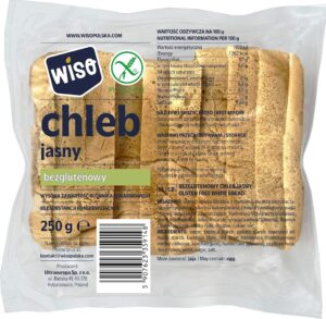 CHLEB JASNY KROJONY BEZGLUTENOWY 250 g - WISO (3 szt.)