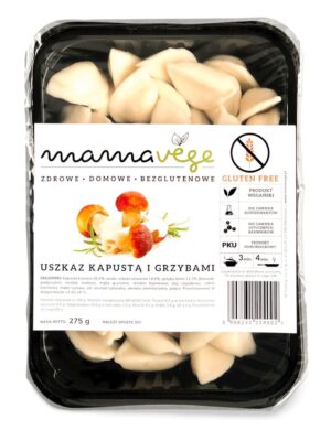 USZKA Z KAPUSTĄ I GRZYBAMI BEZGLUTENOWE 275 g - MAMA VEGE (PRODUKT SEZONOWY) (1 szt.)