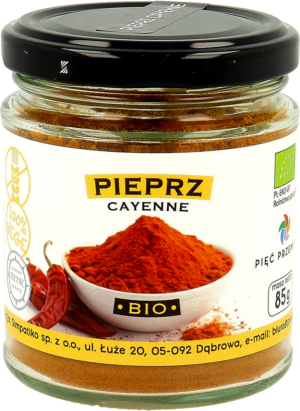 PIEPRZ CAYENNE BEZGLUTENOWY BIO 85 g - PIĘĆ PRZEMIAN (2 szt.)