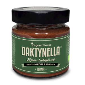 KREM KOKOS - DAKTYLE MEDJOOL - KAWA BEZGLUTENOWY BIO 190 g - ORGANICHOUSE (DAKTYNELLA) (1 szt.)
