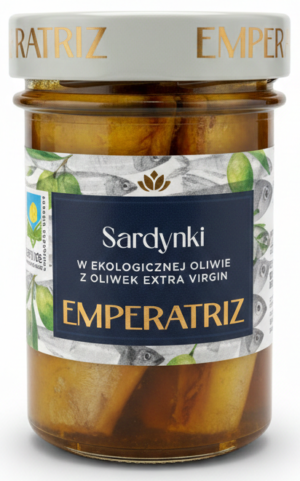 SARDYNKI EUROPEJSKIE W BIO OLIWIE Z OLIWEK EXTRA VIRGIN 180 g (SŁOIK) - EMPERATRIZ (2 szt.)