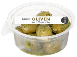 OLIWKI ZIELONE NADZIEWANE MIGDAŁAMI Z ZIOŁAMI BIO 80 g - BIO-VERDE (2 szt.)