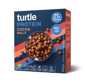 KULKI PROTEINOWE KAKAOWE BEZGLUTENOWE BIO 250 g - TURTLE (2 szt.)