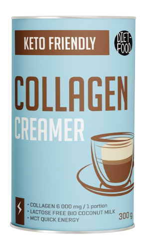 DODATEK DO KAWY COLLAGEN CREAMER MCT KETO 300 g - DIET-FOOD (1 szt.)