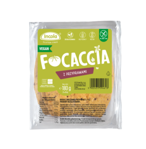 BUŁKI FOCACCIA Z PRZYPRAWAMI BEZGLUTENOWE (3 szt.) 180 g - INCOLA (3 szt.)