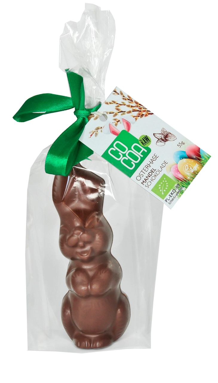 ZAJĄC Z CZEKOLADY MIGDAŁOWEJ BIO 55 g - COCOA (PRODUKT SEZONOWY) (2 szt.)