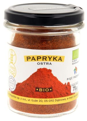 PAPRYKA OSTRA MIELONA BEZGLUTENOWA BIO 75 g - PIĘĆ PRZEMIAN (3 szt.)