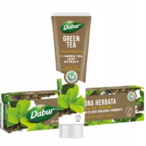 PASTA DO ZĘBÓW Z EKSTRAKTEM Z LIŚCI ZIELONEJ HERBATY BEZ FLUORU 100 ml - DABUR (2 szt.)