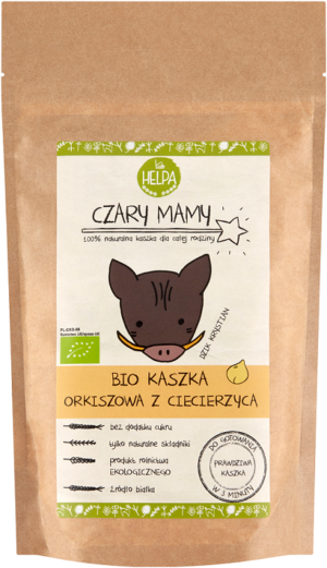 KASZKA ORKISZOWA Z CIECIERZYCĄ BEZ DODATKU CUKRÓW BIO 200 g - HELPA (2 szt.)