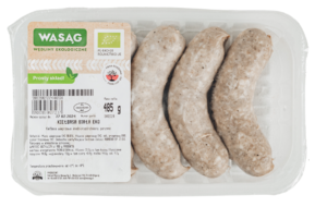 KIEŁBASA BIAŁA BIO (6 szt.) 485 g - WASĄG (NA ZAMÓWIENIE) (1 szt.)