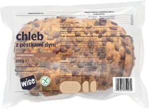 CHLEB Z PESTKAMI DYNI BEZGLUTENOWY 350 g - WISO (3 szt.)