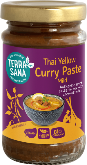 PASTA TAJSKA ŻÓŁTE CURRY BEZGLUTENOWA BIO 120 g - TERRASANA (2 szt.)