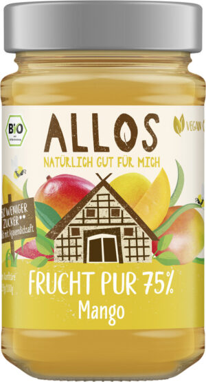 MUS Z MANGO (75 % OWOCÓW) BEZGLUTENOWY BIO 200 g - ALLOS (2 szt.)