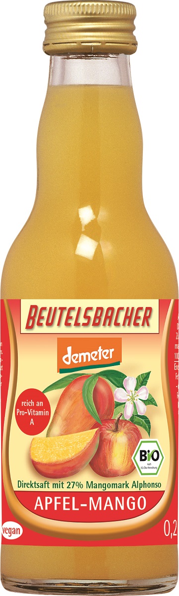 SOK JABŁKO - MANGO NFC DEMETER BIO 200 ml - BEUTELSBACHER (3 szt.)