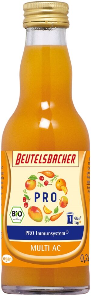 SHOT NA ODPORNOŚĆ MARCHEW - POMARAŃCZA - MANGO BIO 200 ml - BEUTELSBACHER (PRODUKT SEZONOWY) (1 szt.)