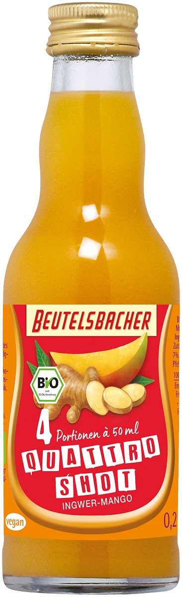 SHOT NA ODPORNOŚĆ MANGO - IMBIR - KURKUMA BIO 200 ml - BEUTELSBACHER (PRODUKT SEZONOWY) (1 szt.)