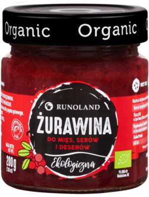 ŻURAWINA DO MIĘS, SERÓW I DESERÓW BIO 200 g - RUNOLAND (2 szt.)