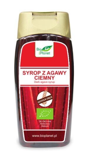 SYROP Z AGAWY CIEMNY BEZGLUTENOWY BIO 350 g (250 ml) - BIO PLANET (2 szt.)