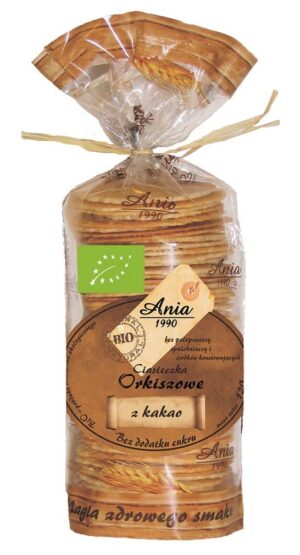 CIASTKA ORKISZOWE Z KAKAO BEZ DODATKU CUKRÓW BIO 120 g - BIO ANIA (3 szt.)