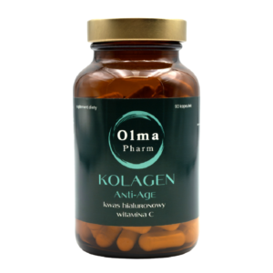 KOLAGEN ANTI-AGE Z KWASEM HIALURONOWYM I WITAMINĄ C 90 KAPSUŁEK - OLMA PHARM (1 szt.)