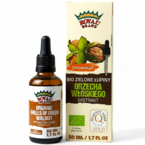 EKSTRAKT Z ZIELONYCH ŁUPIN ORZECHÓW WŁOSKICH W KROPLACH BIO 50 ml - ROYAL BRAND (1 szt.)