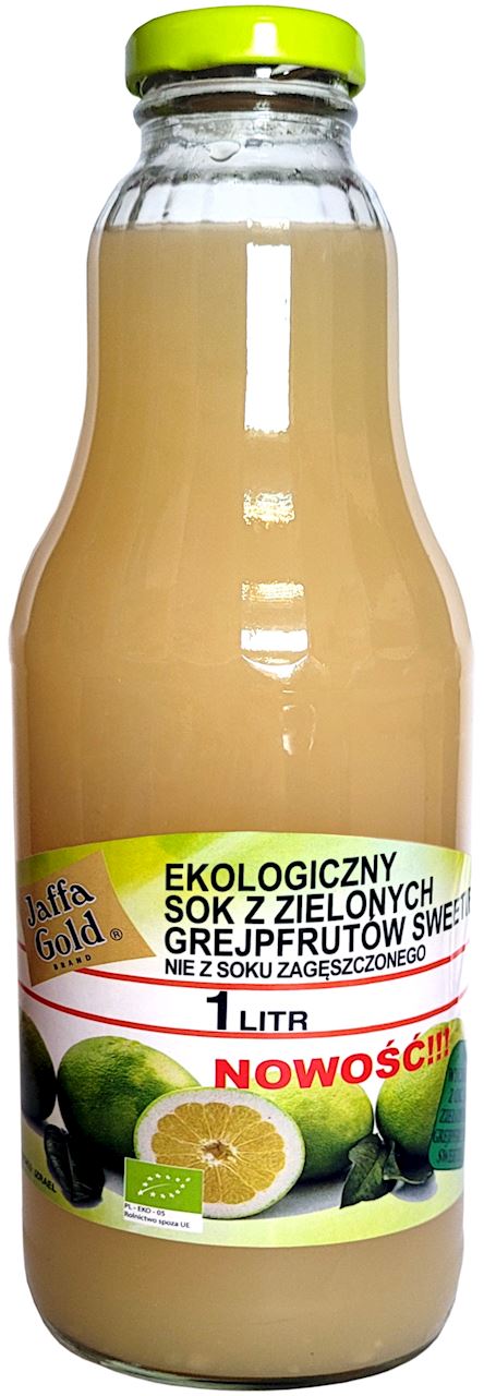 SOK Z ZIELONYCH GREJPFRUTÓW SWEETIE NFC BIO 1 L - JAFFA GOLD (2 szt.)