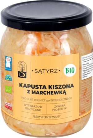 KAPUSTA KISZONA Z MARCHEWKĄ BIO 450 g  - SĄTYRZ (2 szt.)