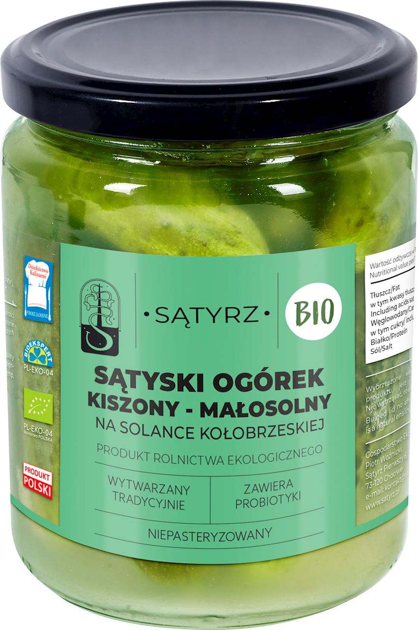 OGÓRKI MAŁOSOLNE SĄTYSKIE BIO 400 g (300 g) - SĄTYRZ (2 szt.)