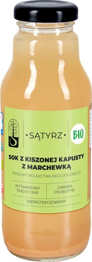 SOK Z KAPUSTY KISZONEJ Z MARCHEWKĄ BIO 300 ml - SĄTYRZ (3 szt.)