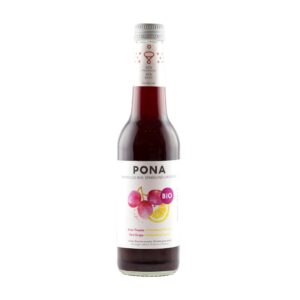 NAPÓJ MUSUJĄCY CZERWONE WINOGRONA - CYTRYNA BEZ DODATKU CUKRÓW BIO 330 ml - PONA (3 szt.)