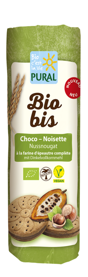 CIASTKA MARKIZY ORKISZOWE Z KREMEM KAKAOWO - ORZECHOWYM FAIR TRADE BIO 320 g - PURAL (BIO BIS) (2 szt.)
