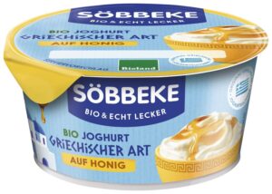 JOGURT TYPU GRECKIEGO Z MIODEM BIO 150 g - SOBBEKE (3 szt.)