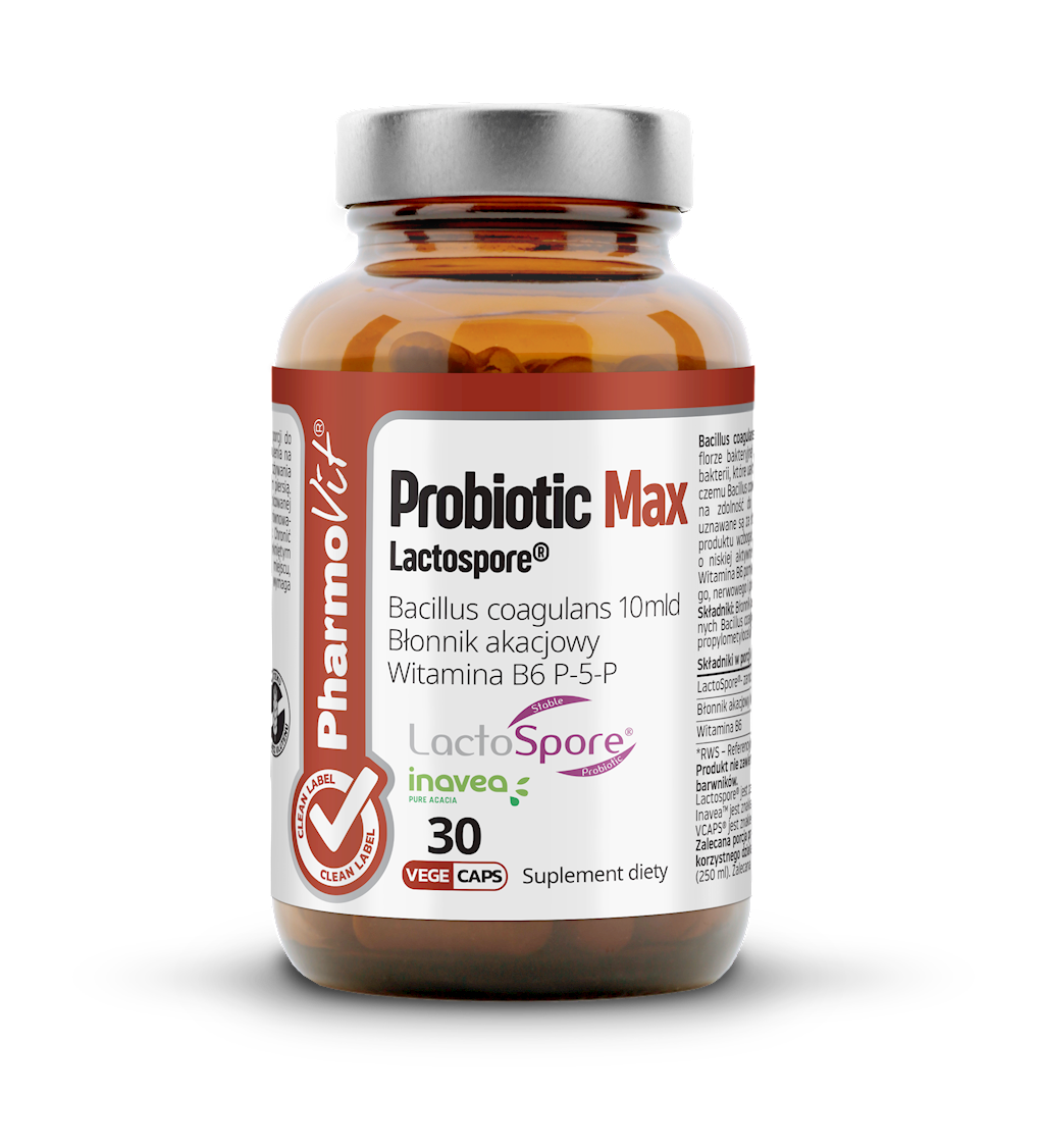 PROBIOTIC MAX BEZGLUTENOWY 30 KAPSUŁEK - PHARMOVIT (CLEAN LABEL) (1 szt.)