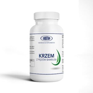 KRZEM ORGANICZNY Z PĘDÓW BAMBUSA (350 mg) 90 KAPSUŁEK - JANTAR (1 szt.)
