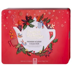 ZESTAW HERBAT I HERBATEK ŚWIĄTECZNYCH PREMIUM BIO W PUSZCE (6 SMAKÓW) (36 x 1,5 g) 54 g - ENGLISH TEA SHOP ORGANIC (PRODUKT SEZONOWY) (1 szt.)