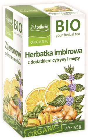 HERBATKA IMBIROWA Z CYTRYNĄ I MIĘTĄ BIO (20 x 1,5 g) 30 g - APOTHEKE (3 szt.)