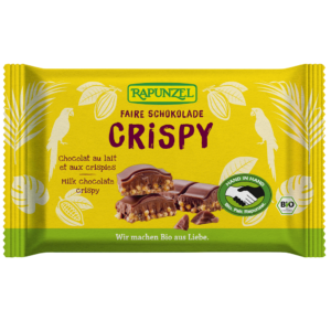 CZEKOLADA MLECZNA Z CHRUPKAMI ZBOŻOWYMI BIO 100 g - RAPUNZEL (2 szt.)