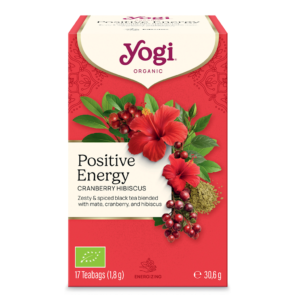 HERBATKA POZYTYWNA ENERGIA ŻURAWINA - HIBISKUS (POSITIVE ENERGY CRANBERRY HIBISCUS) BIO (17 x 1,8 g) 30,6 g - YOGI (3 szt.)