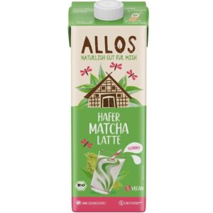 NAPÓJ OWSIANY MATCHA LATTE BEZ DODATKU CUKRÓW BIO 1 L - ALLOS (2 szt.)