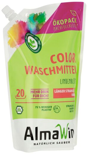 PŁYN DO PRANIA KOLOROWYCH UBRAŃ (KONCENTRAT) (UZUPEŁNIENIE) ECO 1,5 L (20 PRAŃ) - ALMAWIN (1 szt.)