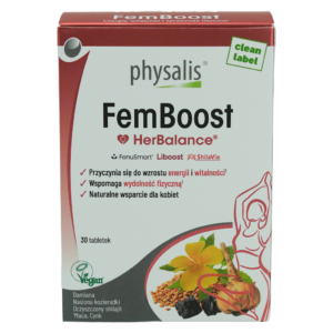 TABLETKI NA ENERGIĘ DLA KOBIET (FEMBOOST) 30 szt. - PHYSALIS (HERBALANCE) (1 szt.)