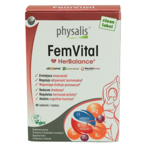 TABLETKI NA WITALNOŚĆ DLA KOBIET (FEMVITAL) 60 szt. - PHYSALIS (HERBALANCE) (1 szt.)