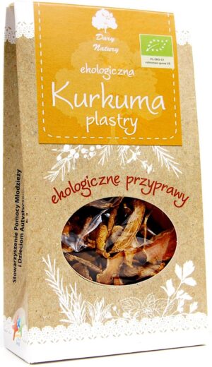 KURKUMA PLASTRY SUSZONE BIO 30 g - DARY NATURY (4 szt.)